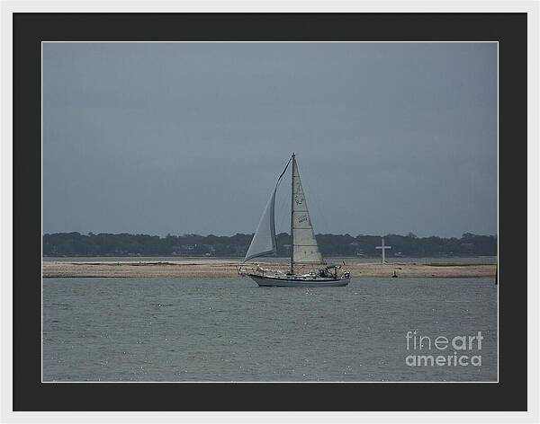 Sailboat on a Calm Sea - Framed Print