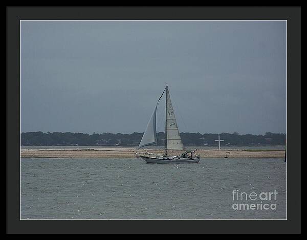 Sailboat on a Calm Sea - Framed Print
