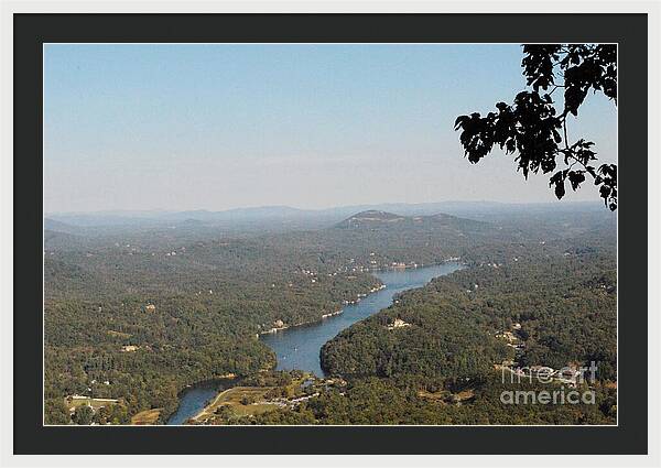 Scenic View of Winding River - Framed Print