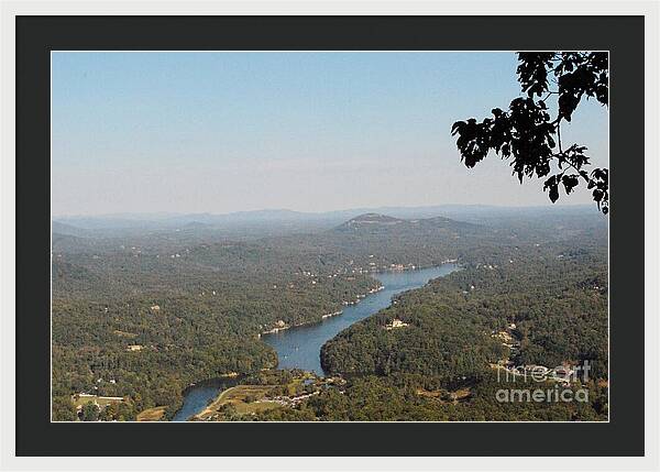 Scenic View of Winding River - Framed Print