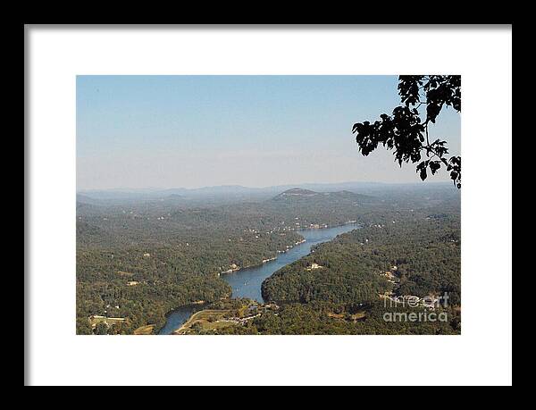 Scenic View of Winding River - Framed Print