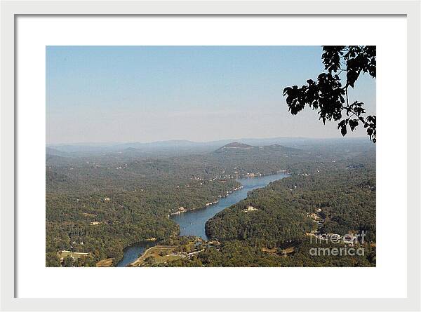 Scenic View of Winding River - Framed Print