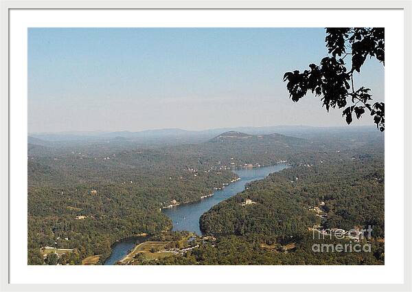 Scenic View of Winding River - Framed Print