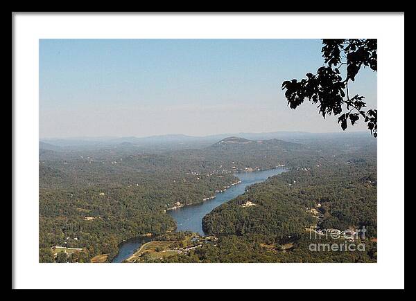 Scenic View of Winding River - Framed Print