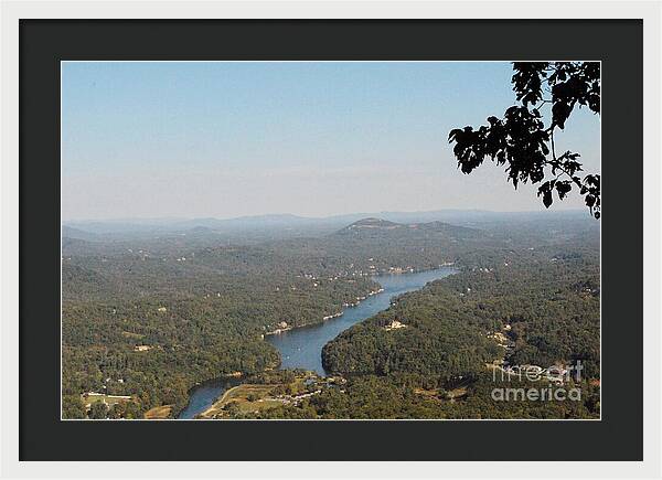 Scenic View of Winding River - Framed Print