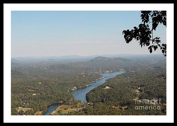 Scenic View of Winding River - Framed Print