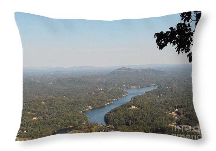 Scenic View of Winding River - Throw Pillow