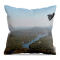 Scenic View of Winding River - Throw Pillow