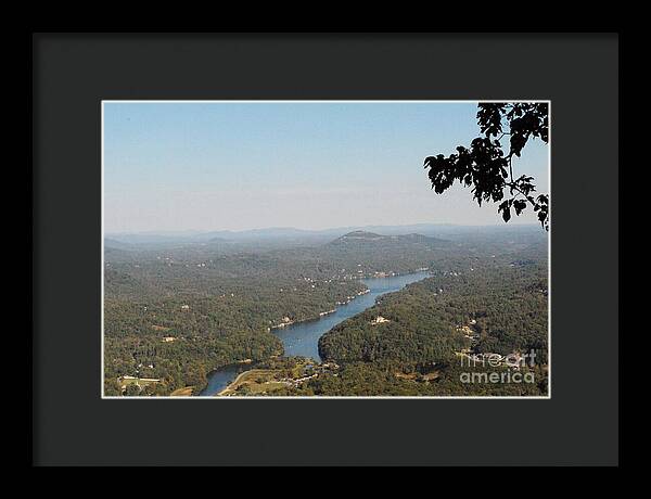 Scenic View of Winding River - Framed Print