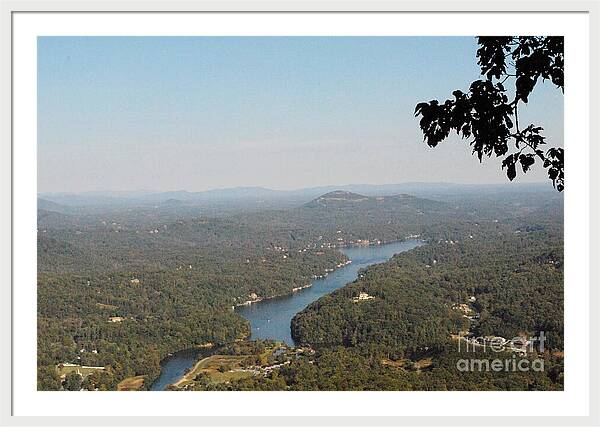 Scenic View of Winding River - Framed Print