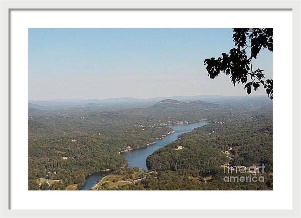 Scenic View of Winding River - Framed Print