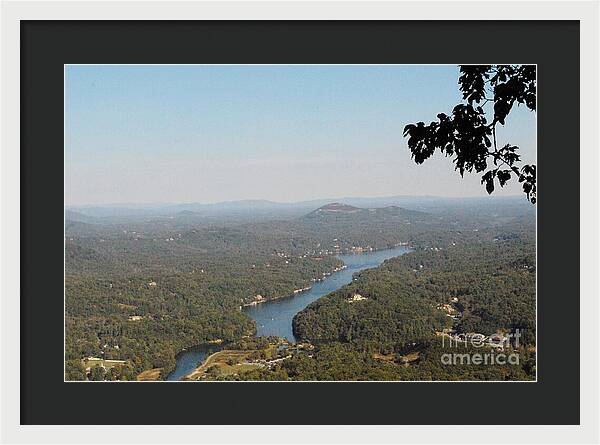 Scenic View of Winding River - Framed Print