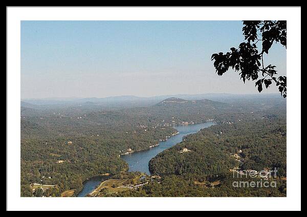 Scenic View of Winding River - Framed Print