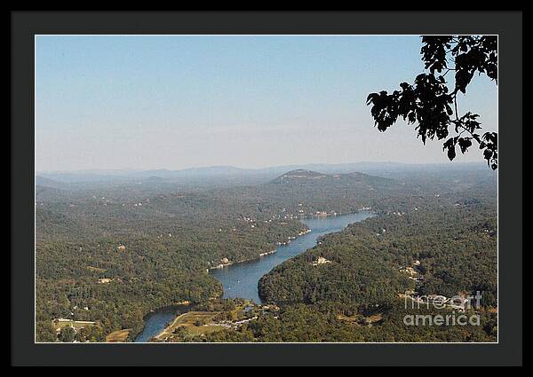 Scenic View of Winding River - Framed Print