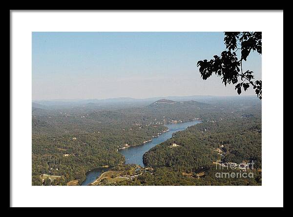 Scenic View of Winding River - Framed Print