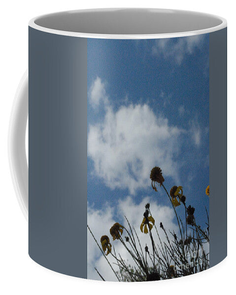 Silhouetted Wildflowers and Clouds - Mug