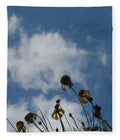 Silhouetted Wildflowers and Clouds - Blanket