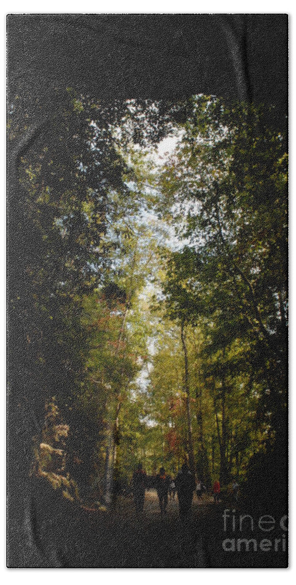 Stroll Through Forest Tunnel - Beach Towel