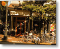 Sunny Afternoon at a Bike Cafe - Metal Print
