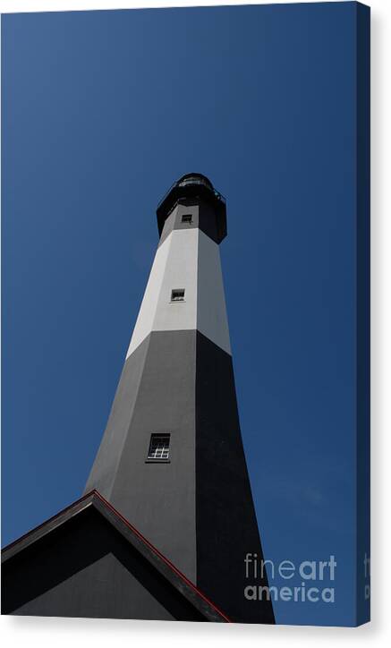 Tall Black and White Lighthouse Canvas Wall Art Print Ready to Hang