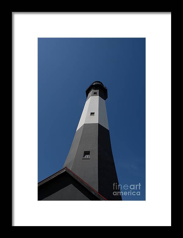 Tall Black and White Lighthouse - Framed Print