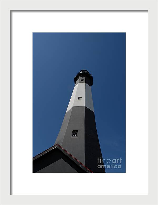 Tall Black and White Lighthouse - Framed Print