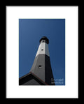 Tall Black and White Lighthouse - Framed Print