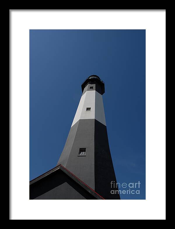 Tall Black and White Lighthouse - Framed Print