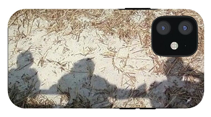 Three Shadows on Sandy Shore - Phone Case