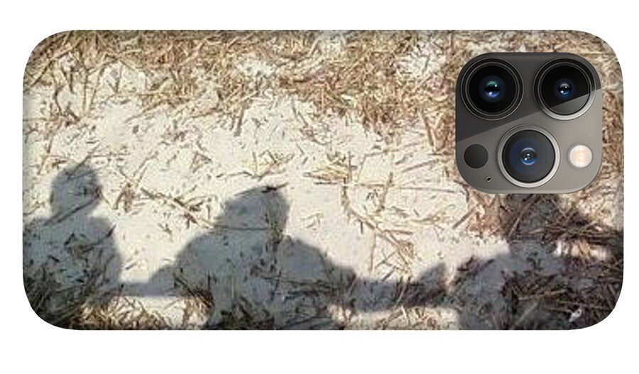 Three Shadows on Sandy Shore - Phone Case