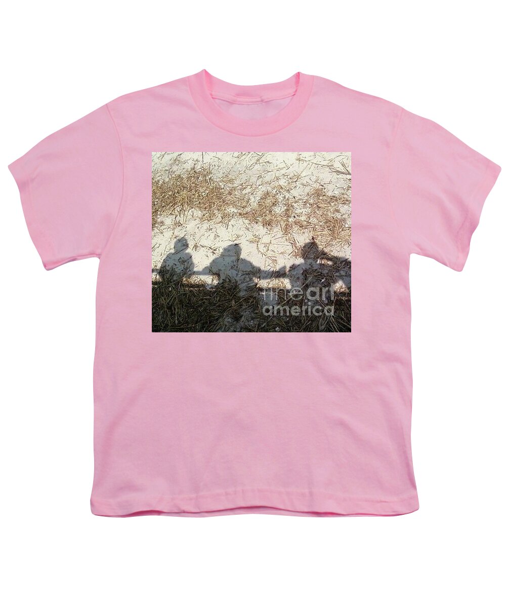 Three Shadows on Sandy Shore - Youth T-Shirt