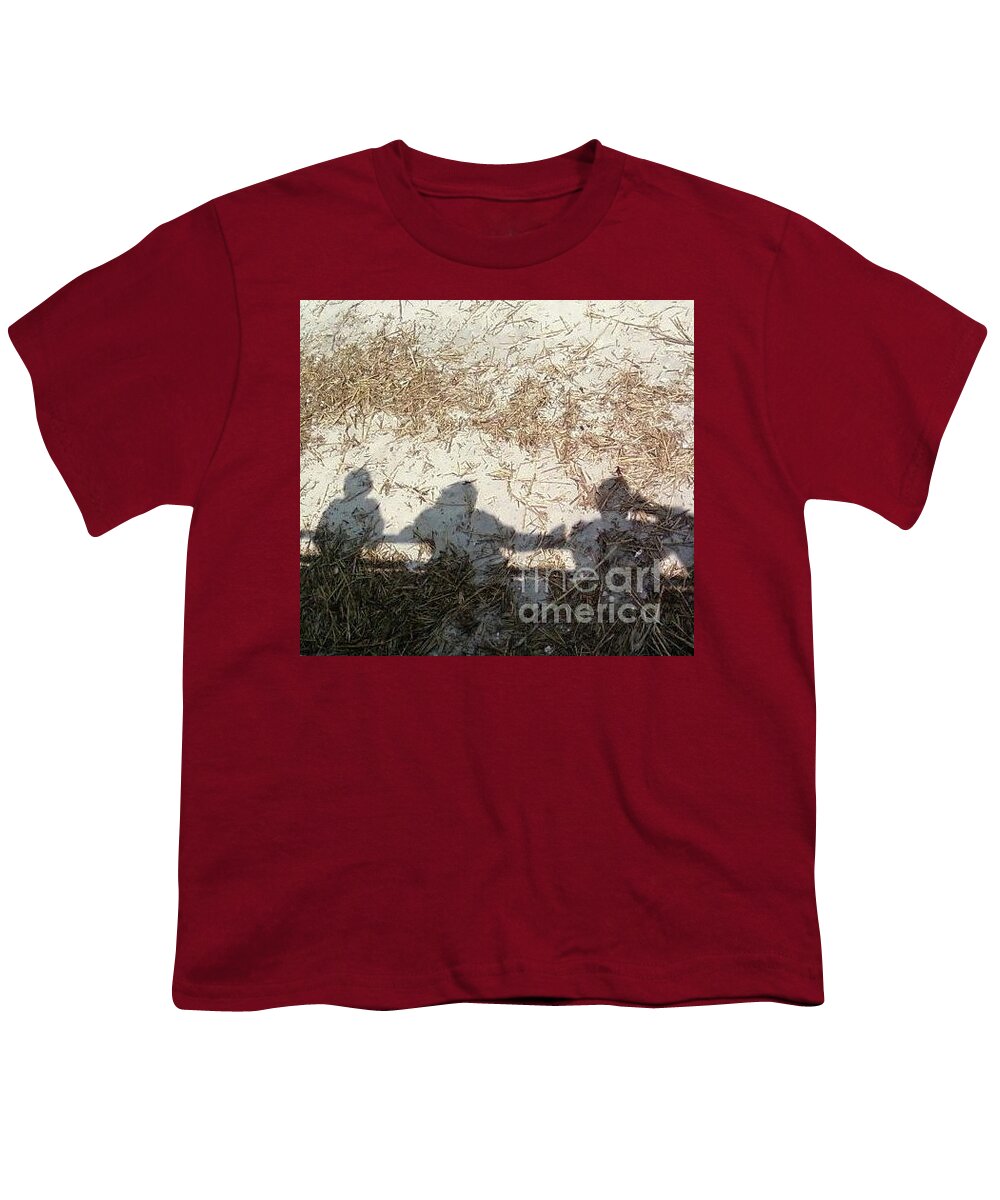 Three Shadows on Sandy Shore - Youth T-Shirt