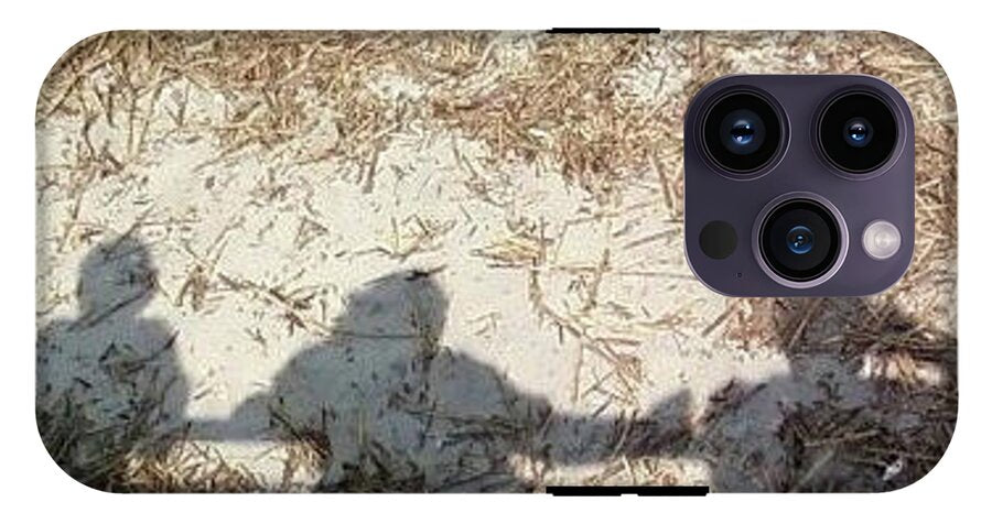 Three Shadows on Sandy Shore - Phone Case
