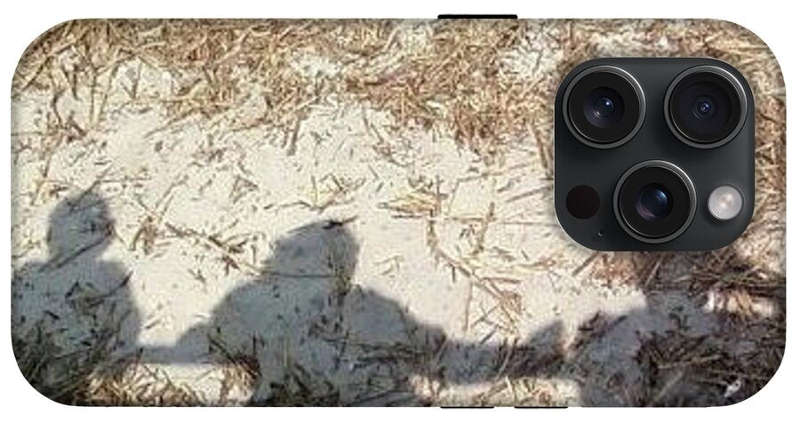 Three Shadows on Sandy Shore - Phone Case