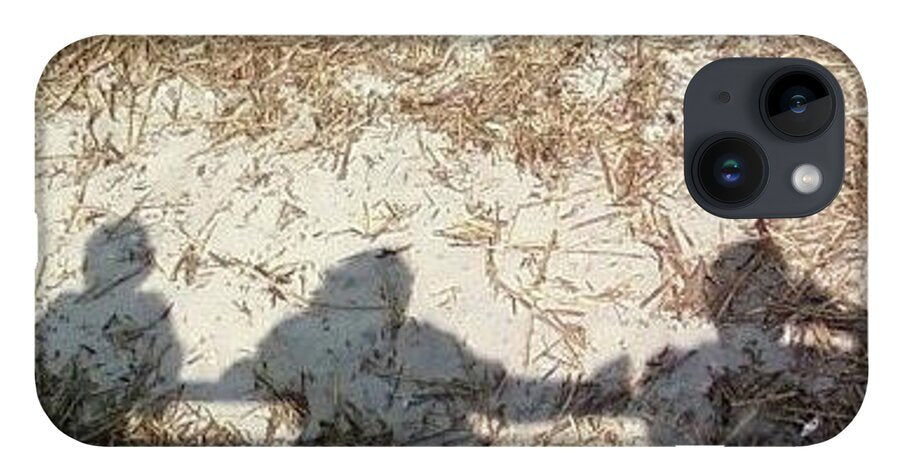 Three Shadows on Sandy Shore - Phone Case