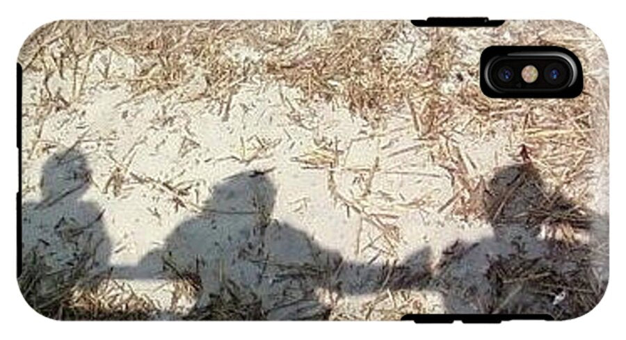 Three Shadows on Sandy Shore - Phone Case