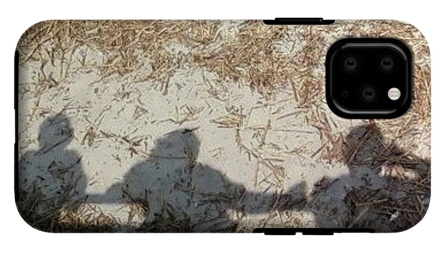 Three Shadows on Sandy Shore - Phone Case