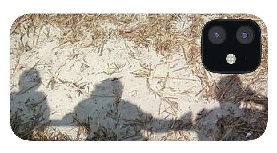 Three Shadows on Sandy Shore - Phone Case