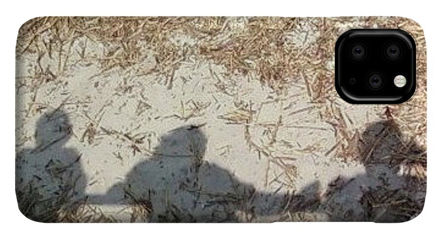 Three Shadows on Sandy Shore - Phone Case