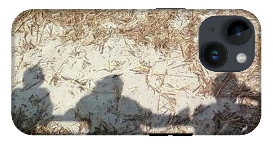 Three Shadows on Sandy Shore - Phone Case