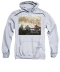 Three Shadows on Sandy Shore Cotton Blend Hoodie Sweatshirt, Machine Washable, Available in Multiple Sizes