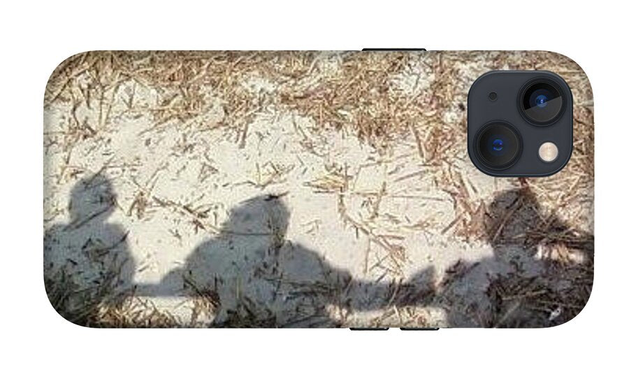 Three Shadows on Sandy Shore - Phone Case