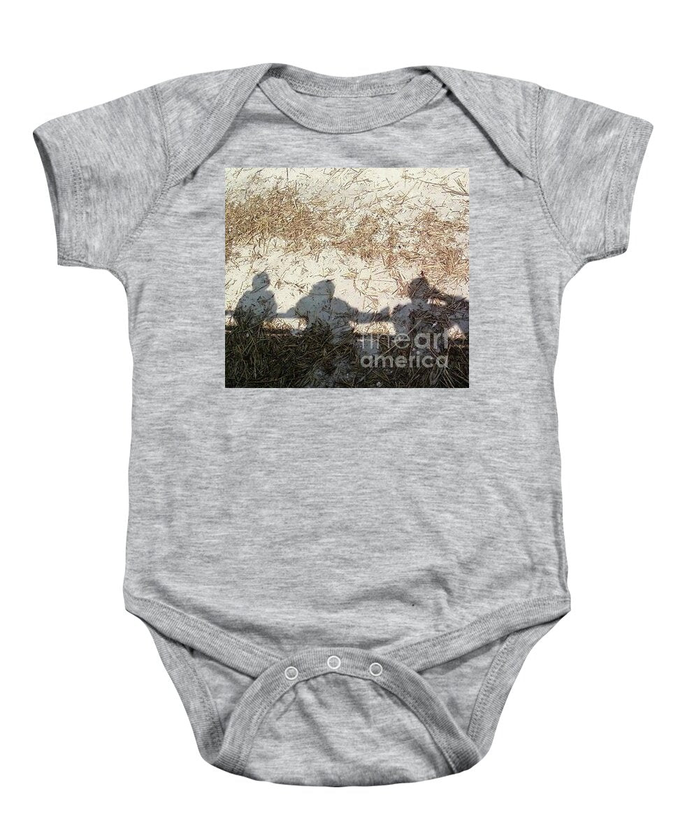 Three Shadows on Sandy Shore - Baby One-Piece