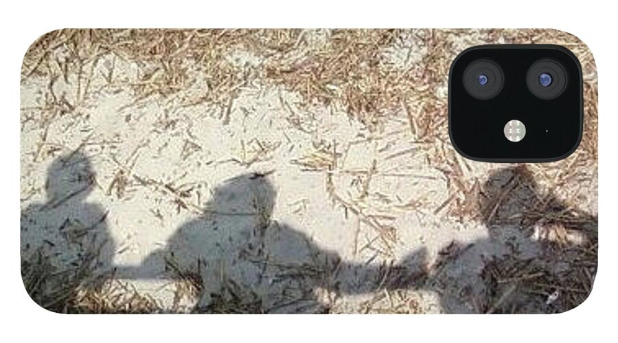 Three Shadows on Sandy Shore - Phone Case