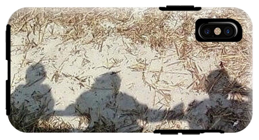 Three Shadows on Sandy Shore - Phone Case