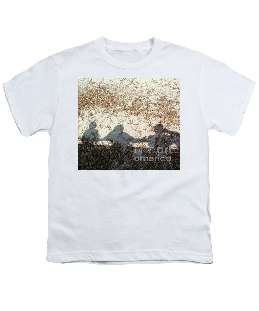 Three Shadows on Sandy Shore - Youth T-Shirt
