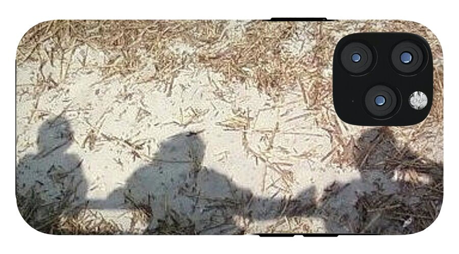 Three Shadows on Sandy Shore - Phone Case