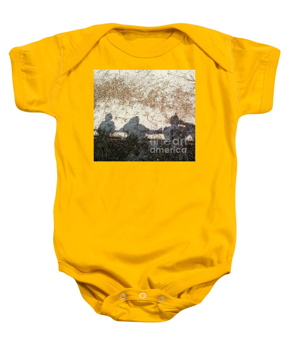 Three Shadows on Sandy Shore - Baby One-Piece