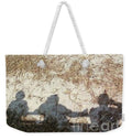 Three Shadows on Sandy Shore Durable Weekender Tote Bag for Summer Travel and Getaways