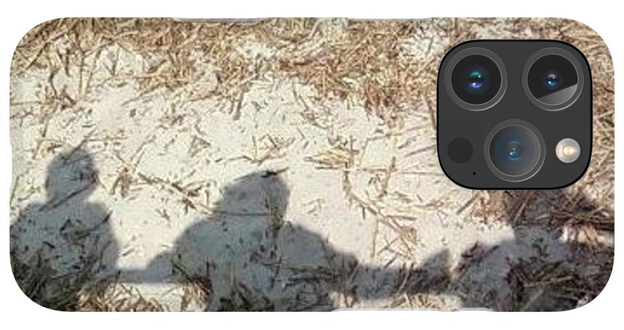 Three Shadows on Sandy Shore - Phone Case